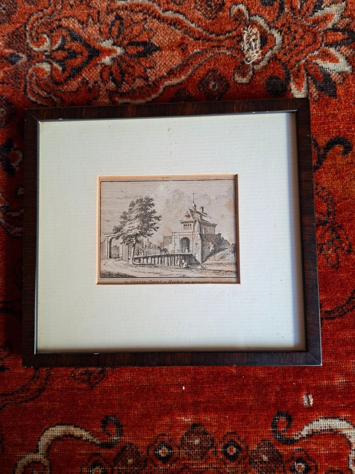 Antiek prent van de Oosterpoort te Hoorn., Ophalen of Verzenden