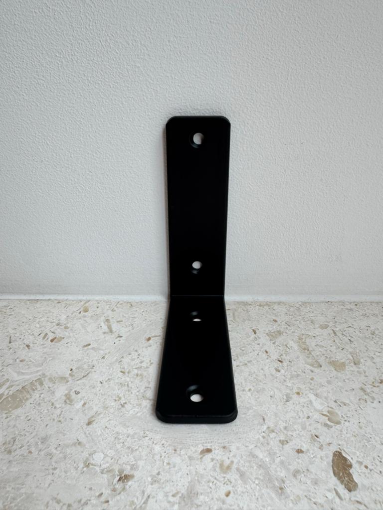 Zwarte Winkel Plankdrager 10x12.5cm incl. bevestigingsmateri, Ophalen, Nieuw, 100 tot 250 mm, Overige typen