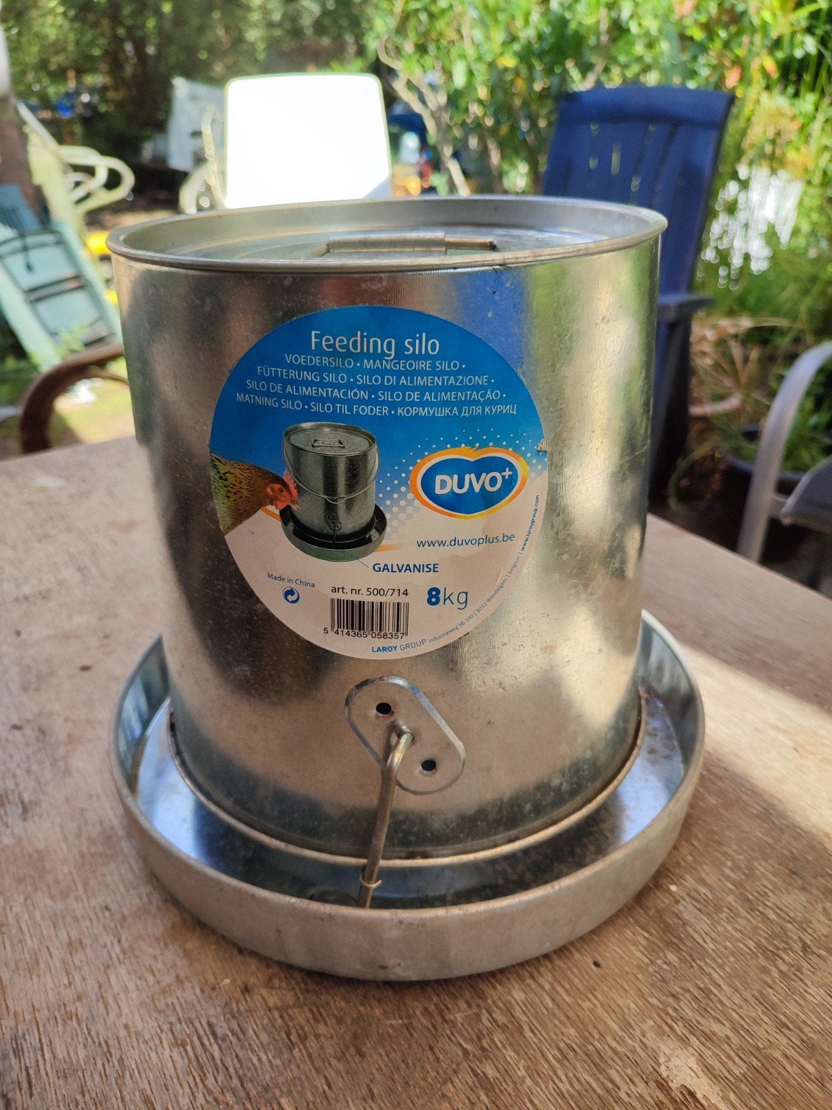 voedersilo  8 kg  duvo +, Kip