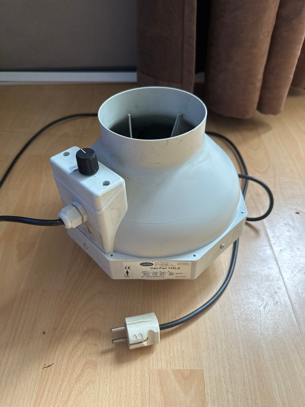 Can-Fan 125LS Afzuiger/Buisventilator met Regelaar, Ophalen of Verzenden, Gebruikt, Ventilator en Afzuiger