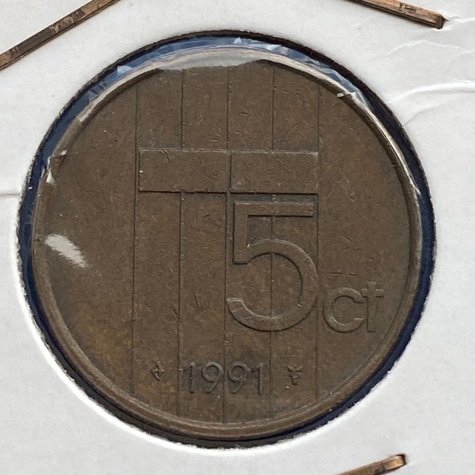 5 Cent / Stuiver uit 1991 van Beatrix, Verzenden, Koningin Beatrix, 5 cent, Losse munt