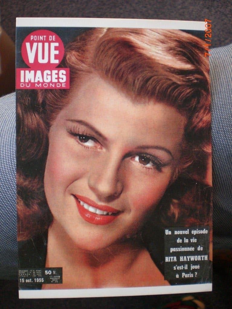 kaart Rita Hayworth 9, Ophalen of Verzenden, 1980 tot heden, Ongelopen, Sterren en Beroemdheden