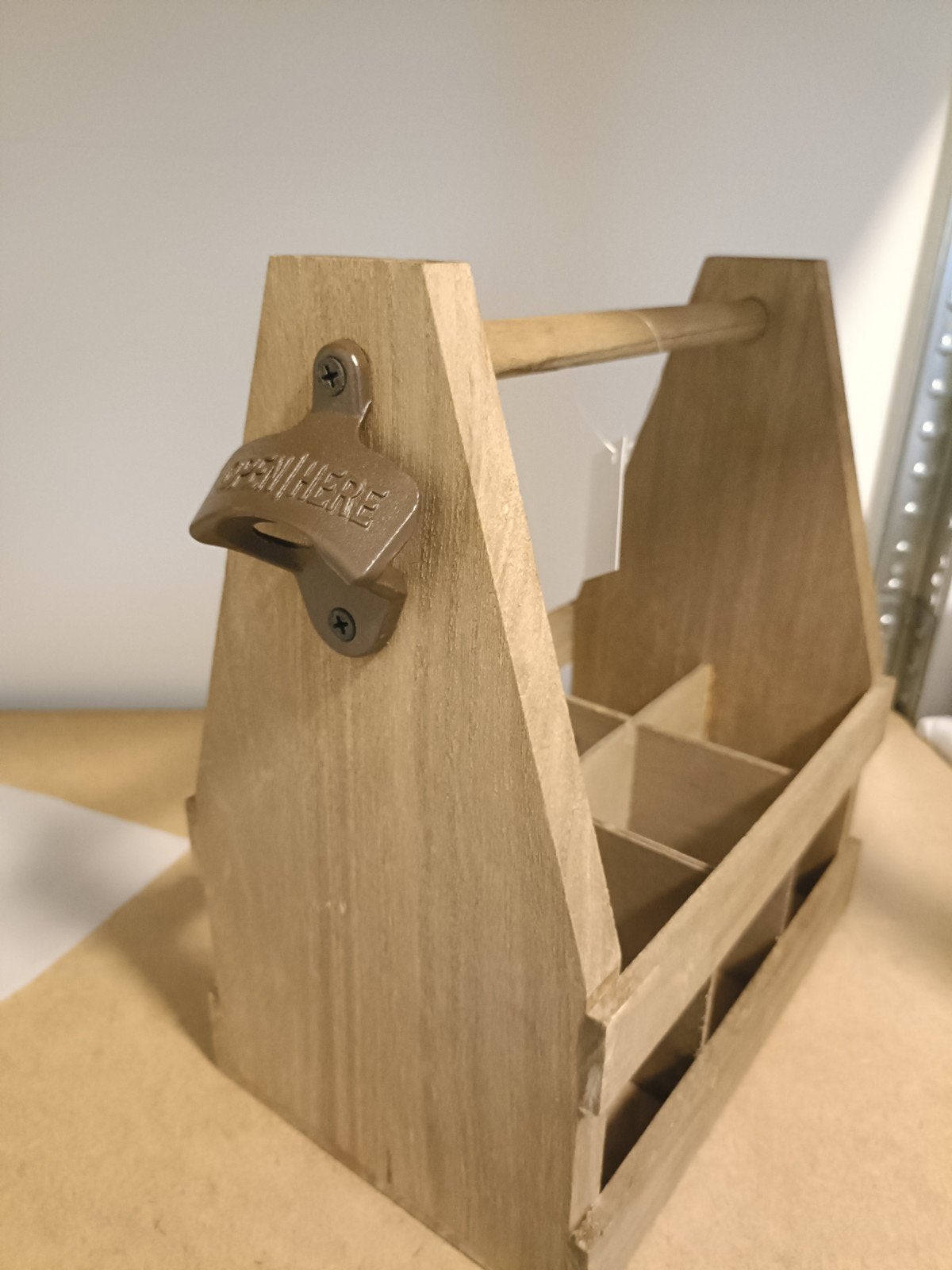 36x Houten Biertray met Opener - Nieuw in Doos, Ophalen, Nieuw, Bruin, Hout