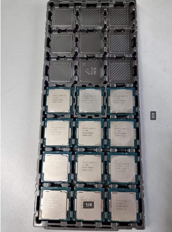 10 stuks intel i5 7400 processor met nieuwe heatsinks, LGA 1151, Zo goed als nieuw, Intel Core i5, 3 tot 4 Ghz