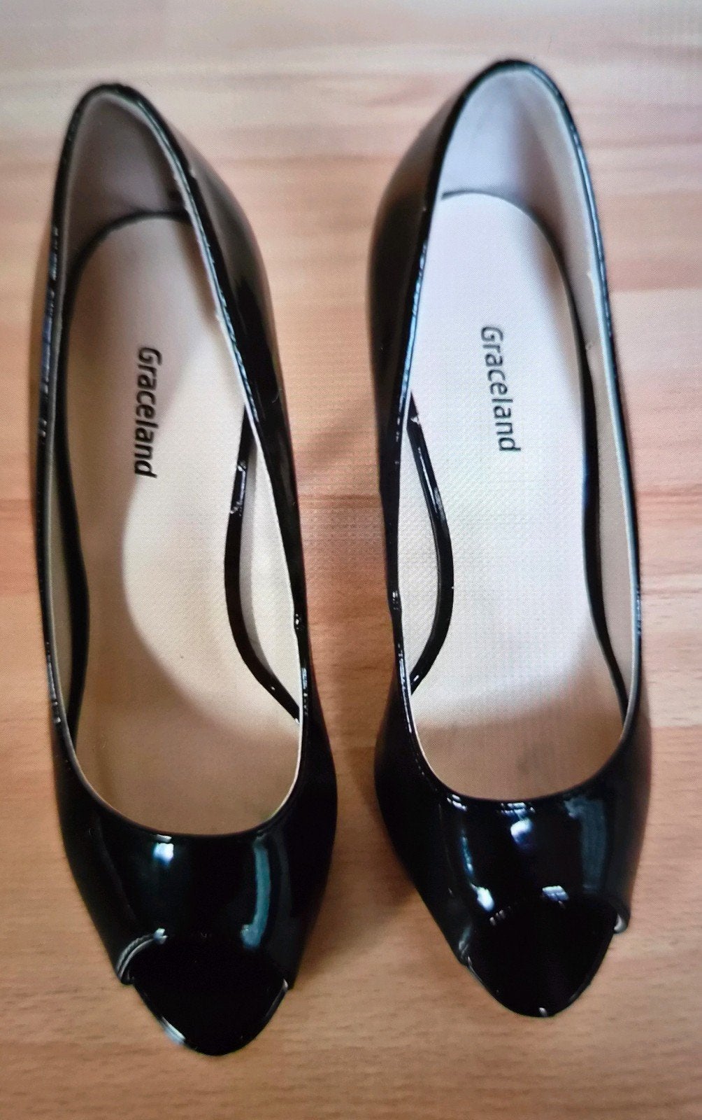 Peeptoe Pumps, Ophalen of Verzenden, Zo goed als nieuw, Zwart