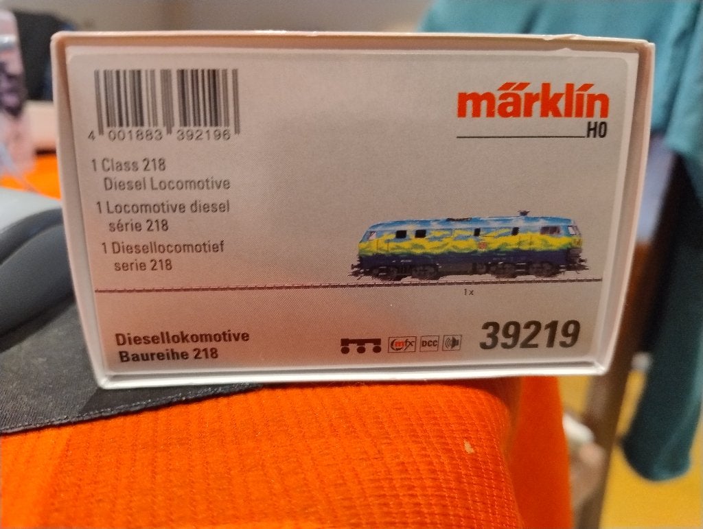 ärklin 39219 – Dieselloc BR 218 "Touristik-Zug" – Mfx+, Wisselstroom, Locomotief, Nieuw, Ophalen of Verzenden