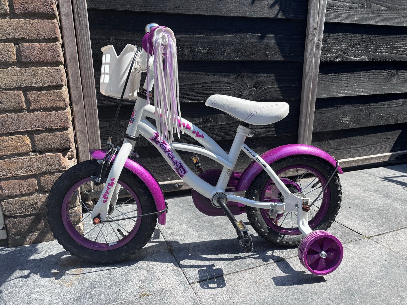 Kinderfiets Volare 12 inch met zijwieltjes, Ophalen, Zijwieltjes, Gebruikt, Velgrem