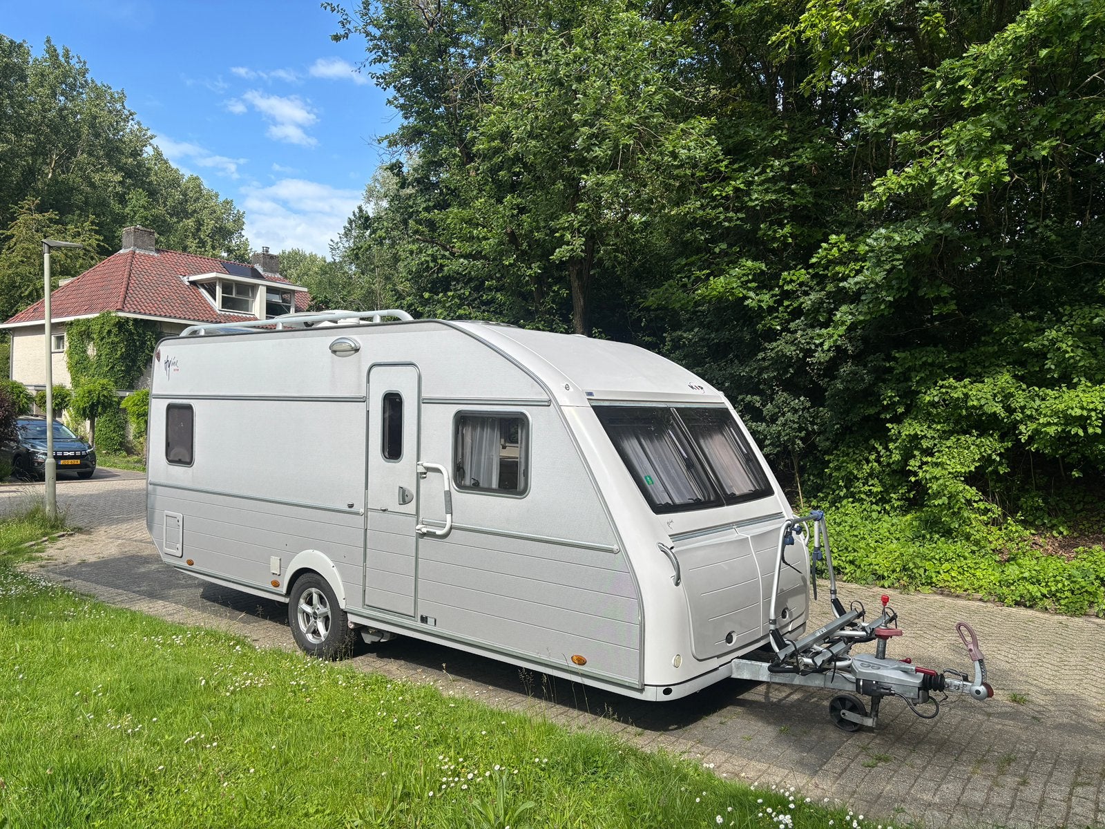Kip hyline 50HYB, mover, airco, fietsdrager, voortent, Caravans en Kamperen, Caravans, Rondzit, Kip, Frans bed, 7 tot 8 meter