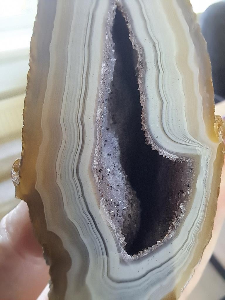 Agaat met amethist geode, Ophalen of Verzenden, Mineraal