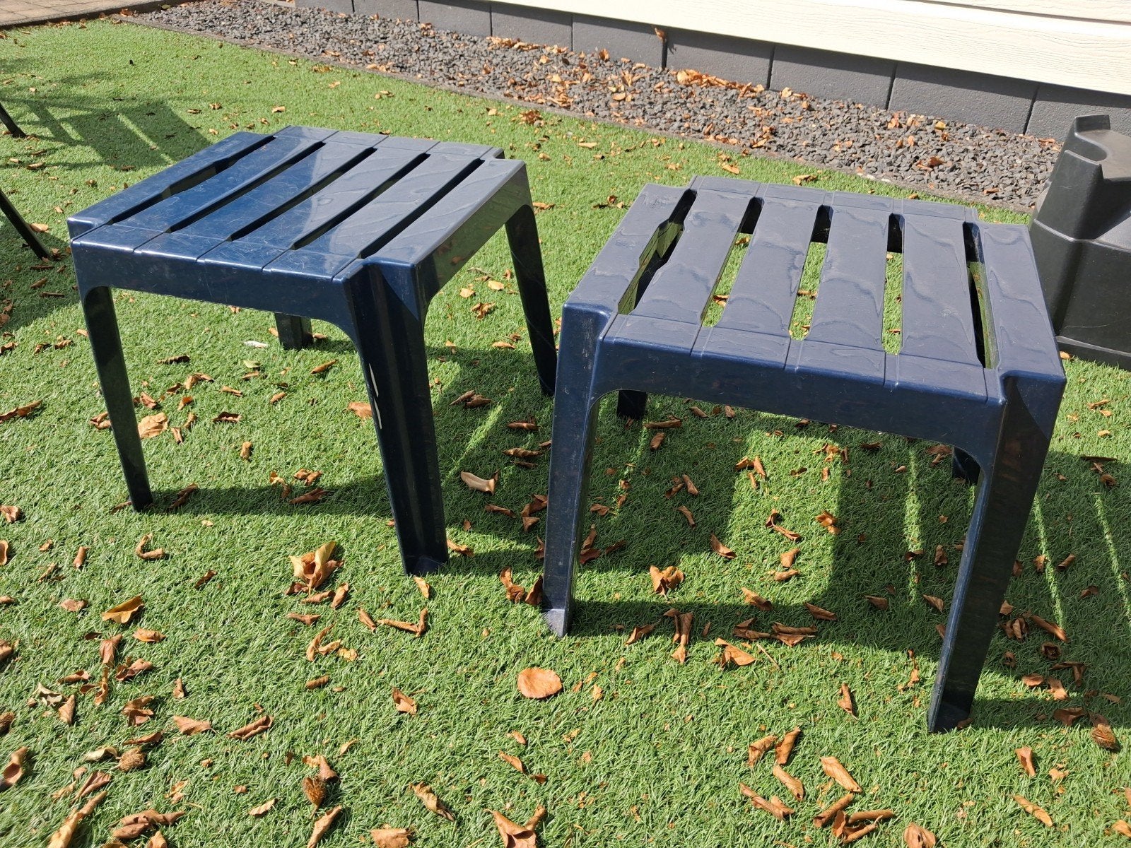 Curver tafeltjes - set van 2, Tuin en Terras, Ophalen, Gebruikt, Vierkant, Kunststof