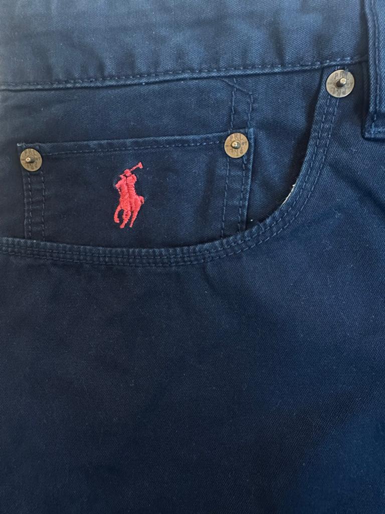 Polo Ralph Lauren marineblauwe dungaree/chino broek 38x32, Kleding | Heren, Broeken en Pantalons, Ophalen of Verzenden, Zo goed als nieuw