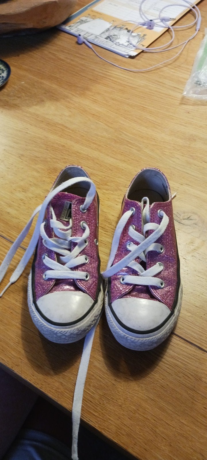 Roze glitter All Stars, maat 30, Gebruikt, Converse, Meisje, Schoenen