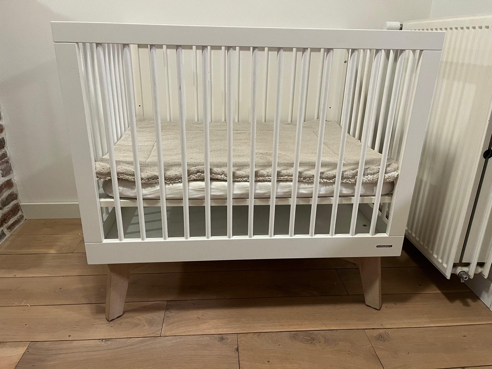 Kidsmill babybox met matras en Jollein boxkleed, Ophalen, Gebruikt, Vierkant, In hoogte verstelbaar