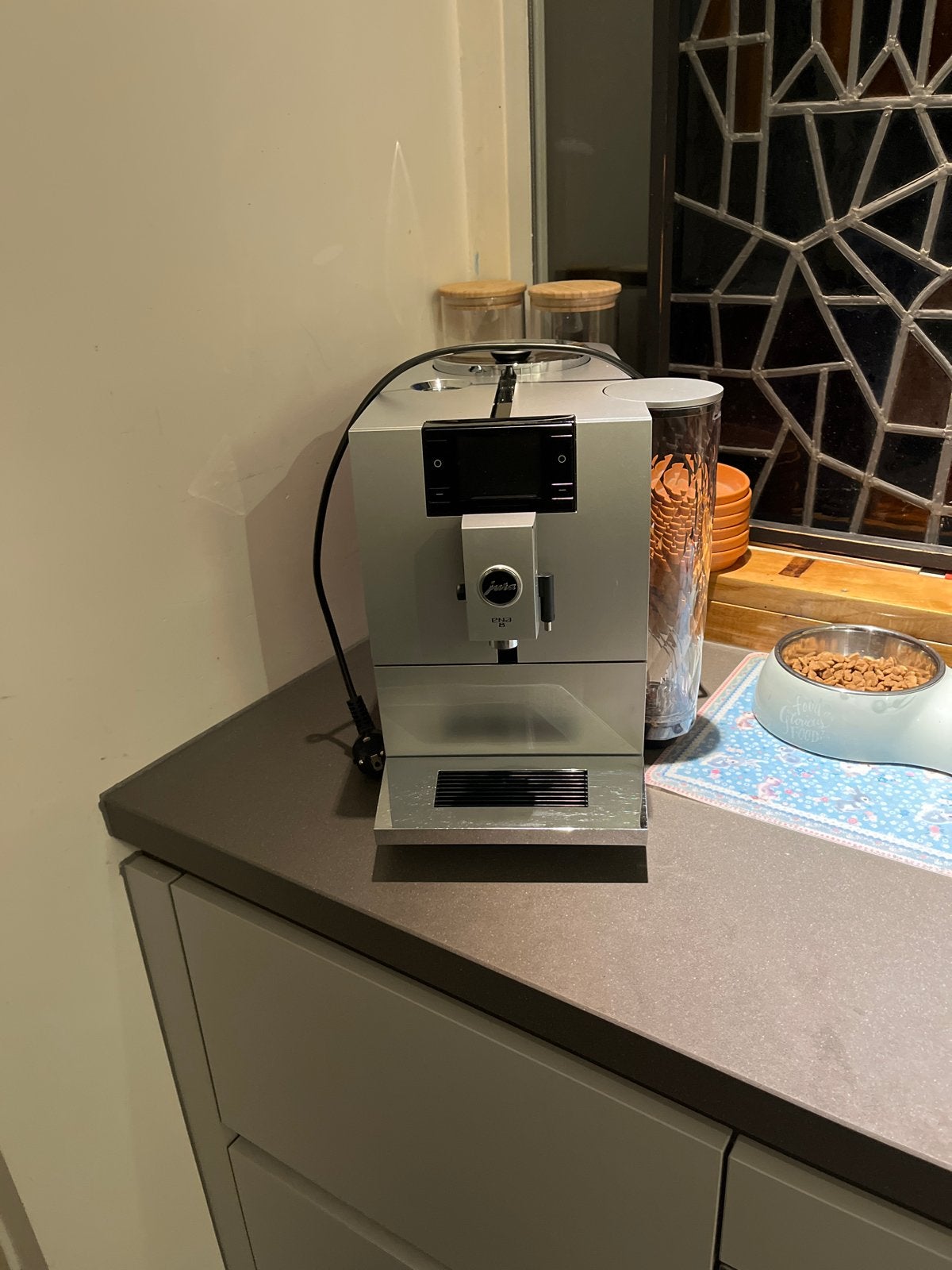 Jura ENA 8 Volautomaat Koffiemachine - Rood/Zilver, Witgoed en Apparatuur, Ophalen of Verzenden, Zo goed als nieuw, Koffiemachine