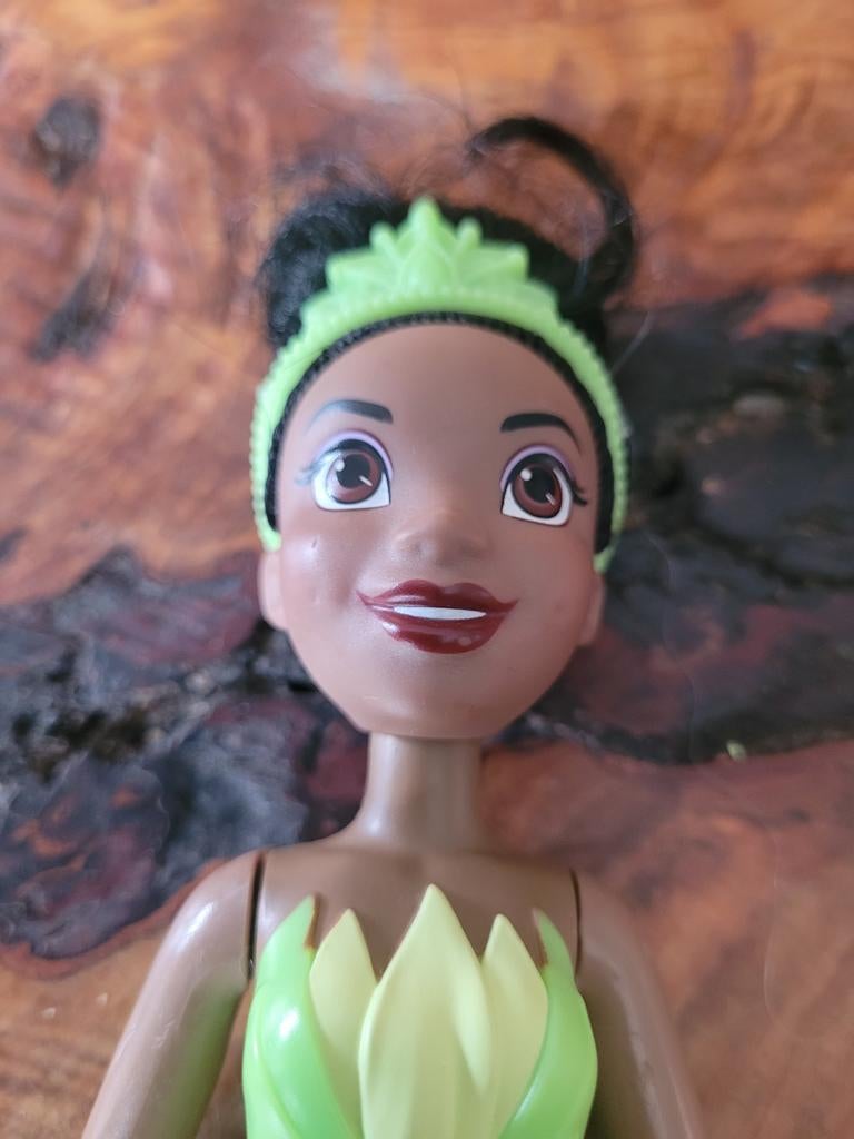 Tiana pop met groene jurk en schoenen, Ophalen of Verzenden