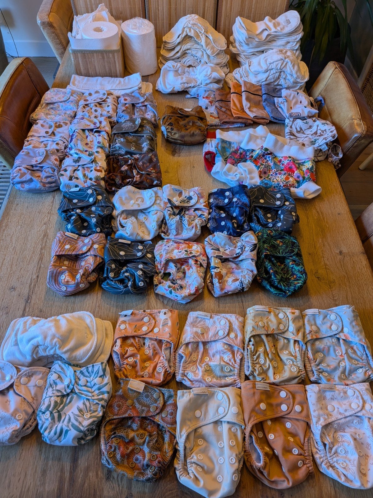 Groot pakket wasbare luiers en accessoires, Ophalen of Verzenden, Gebruikt