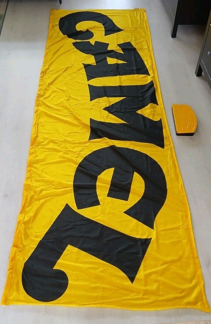 295 x 92 cm Camel Vlag & Trophy horloge opbergdoos + sticker, Ophalen of Verzenden, Overige typen