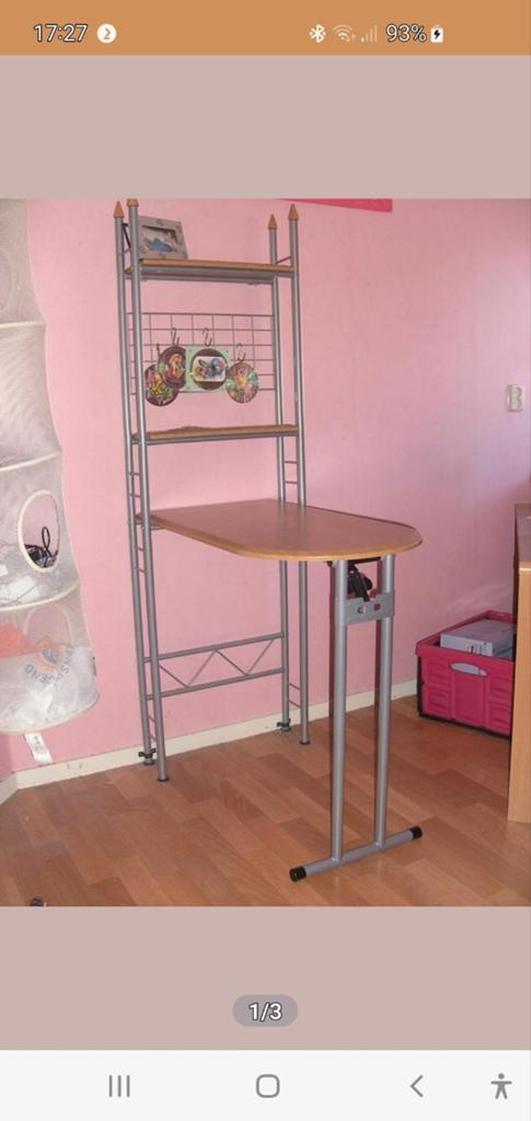 Handige in klaptafel., Ophalen, Opbergruimte, Gebruikt, Hout