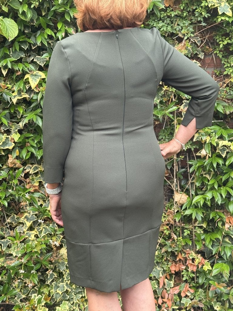 Jurk diepgroen driekwart mouw, Kleding | Dames, Jurken, Didi, Zo goed als nieuw, Knielengte, Groen