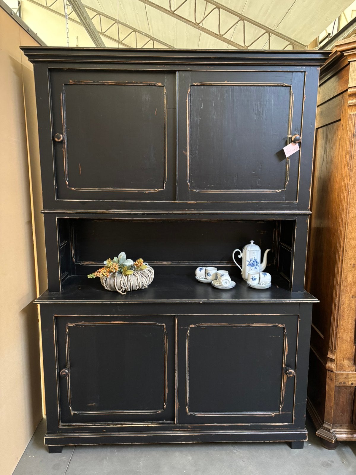Vintage brocante buffetkast / schoolkast / kast, Studio Larilo, Met deur(en), 100 tot 150 cm, 200 cm of meer