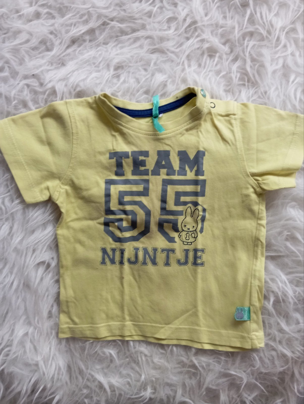 Geel Nijntje T-shirt 'Team 55' - Maat 86/92, Ophalen of Verzenden, Nijntje, Jongetje, Shirtje of Longsleeve