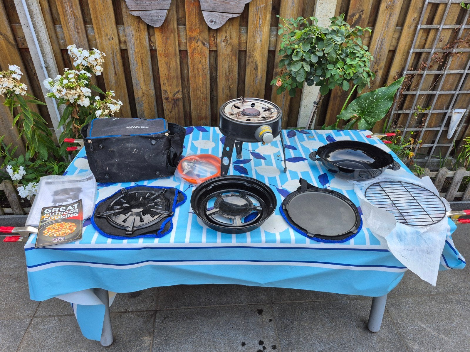 gas bbq, Tuin en Terras, Ophalen, Zo goed als nieuw, Cadac Skottelbraai (Adventure to go)