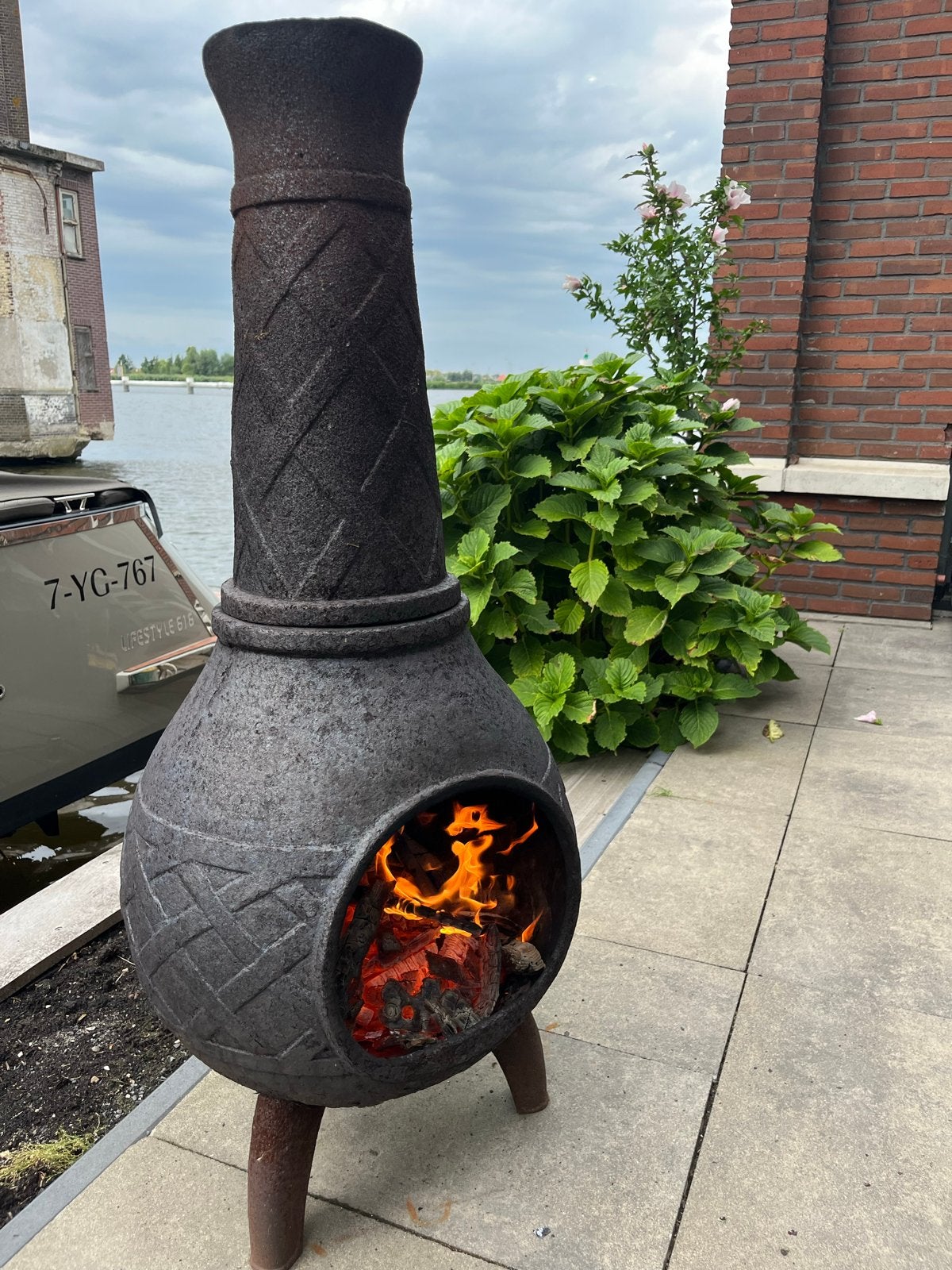 Gietijzeren Vuurkorf / Terrashaard - Sfeervol en Robuust, Ophalen, Gebruikt, Vuurkorf