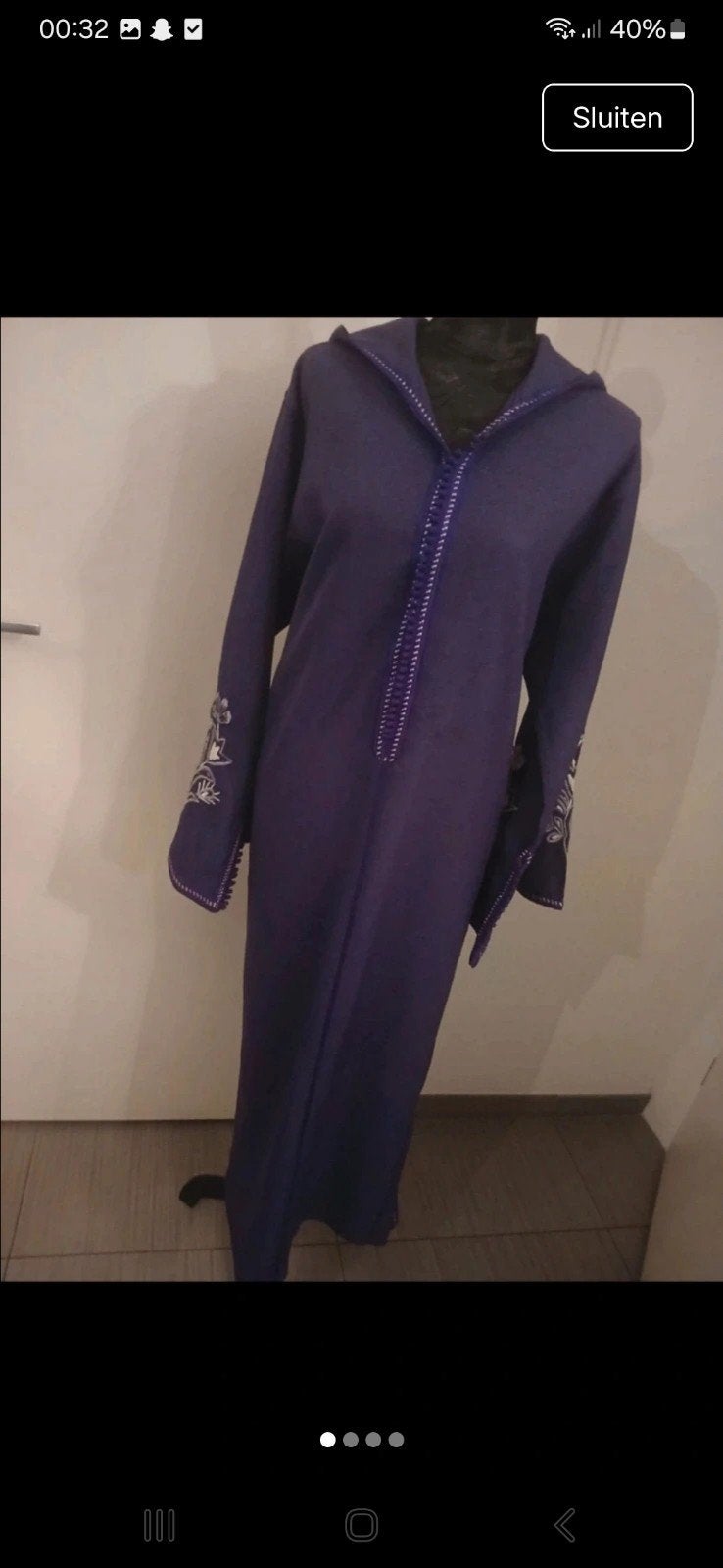 Nieuwe Jelabba Maat XL, Ophalen, Paars, Maat 46/48 (XL) of groter, Nieuw