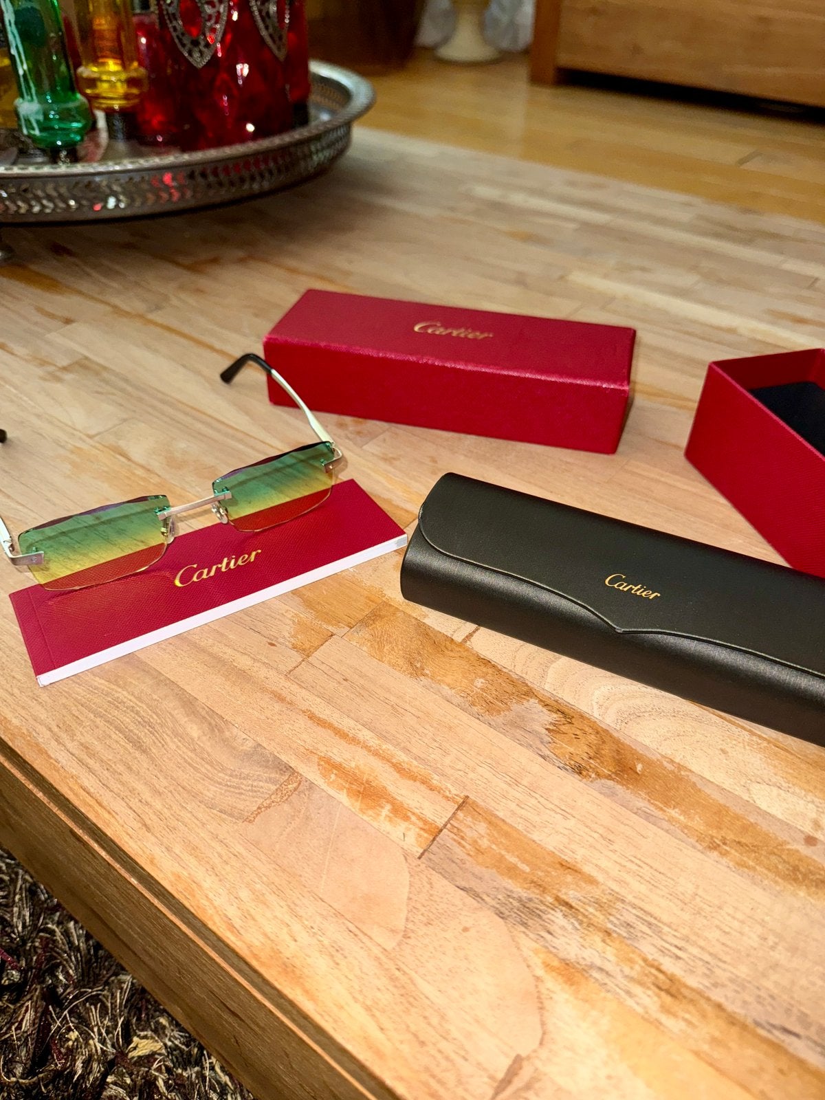 Originele Cartier Bril Groen Goud, Zo goed als nieuw, Groen, Bril, Ophalen