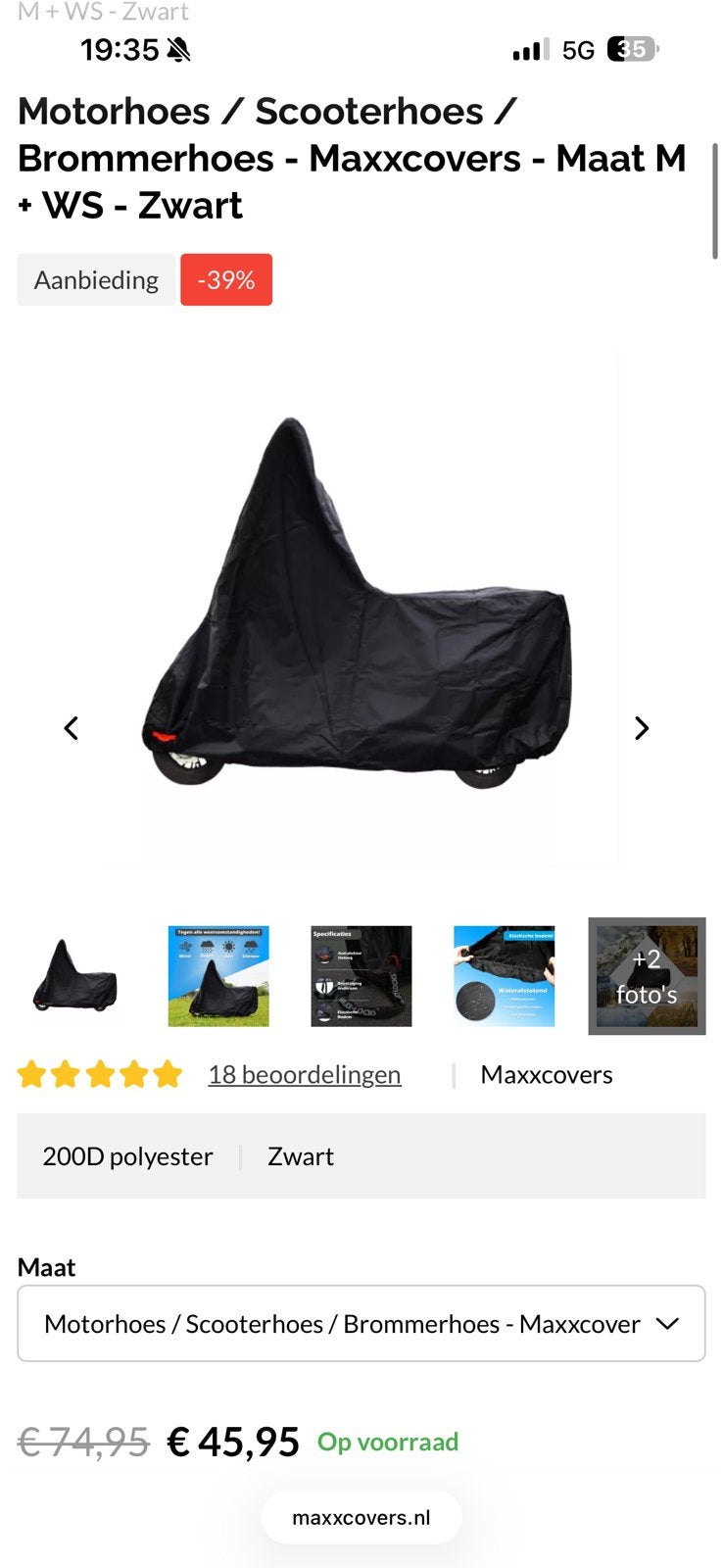 Scooterhoes Maxxcovers, Ophalen of Verzenden, Zo goed als nieuw