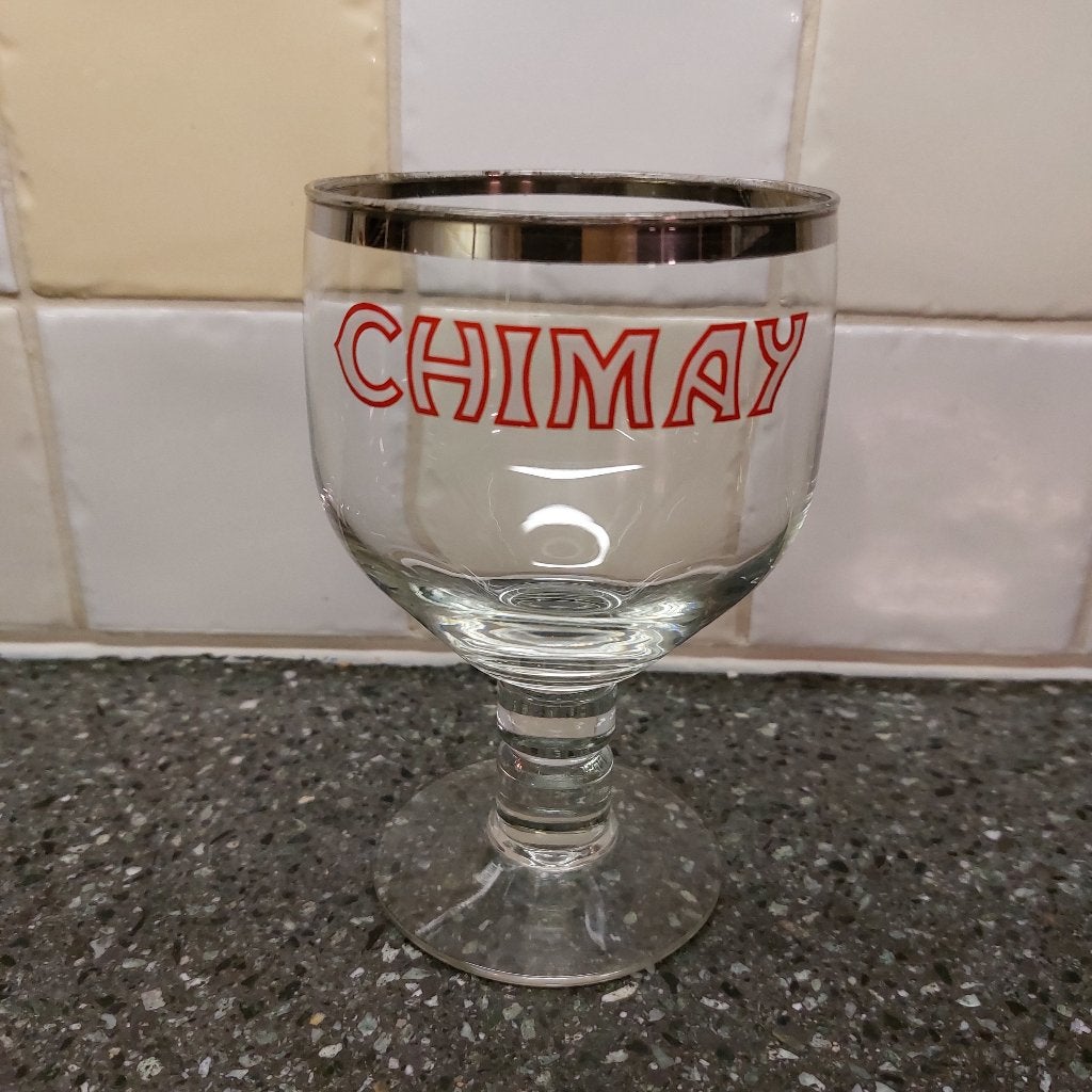 bierglas Chimey, Ophalen of Verzenden, Zo goed als nieuw, Bierglas