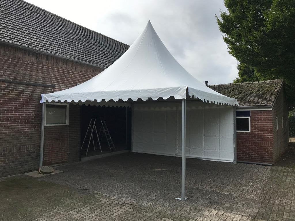 Pagodetent 5x5 meter, Ophalen, 2 meter of meer, Zo goed als nieuw, 4 tot 6 meter
