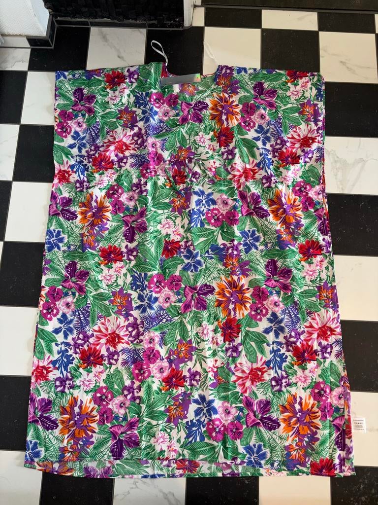 Kaftan met bloemenprint - Maat 38-40, Maat 38/40 (M), Overige kleuren, Nieuw, Ophalen of Verzenden