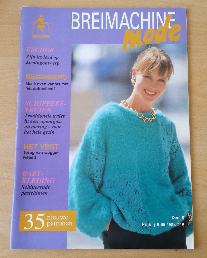 Breien - Breimachine Mode nr.5 - Brother - 1990, Gebruikt, Brother, Ophalen of Verzenden, Breien