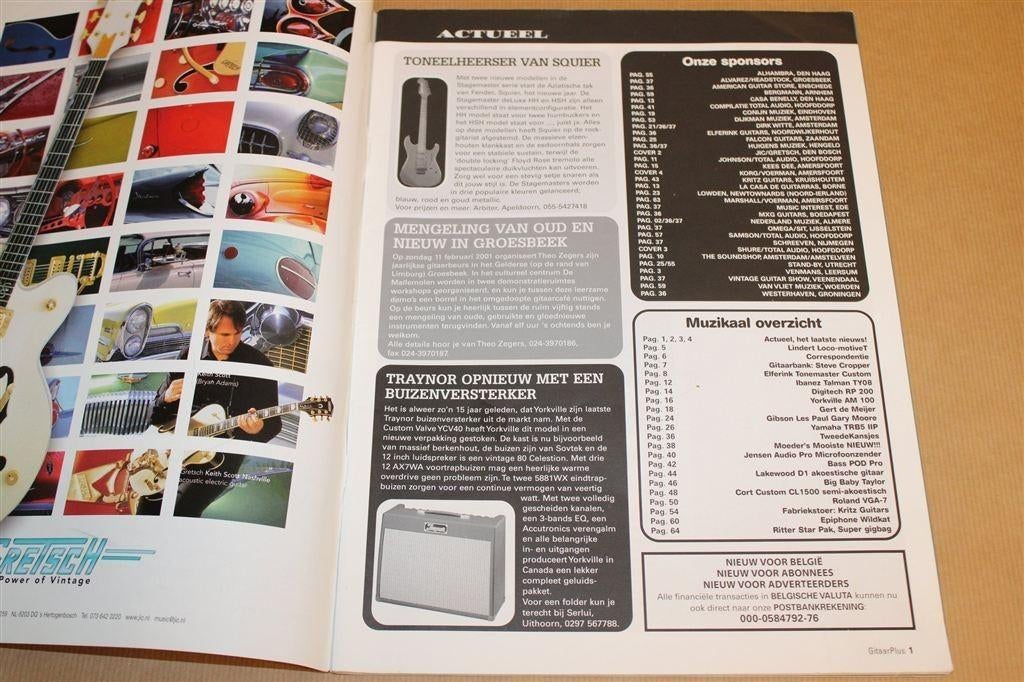 Magazine GitaarPlus [Feb 2001] — Gibson Les Paul Gary Moore, Ophalen of Verzenden, Gelezen, Artiest