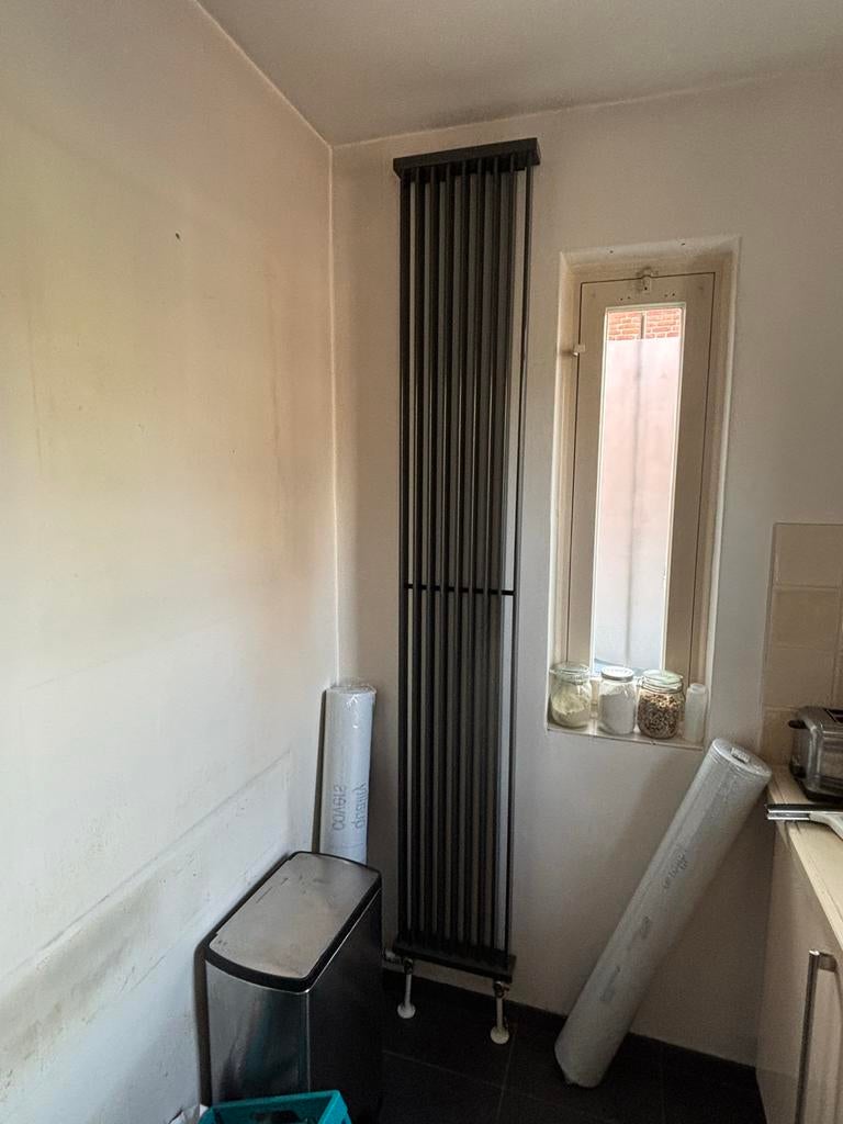 Jaga Deco Space  design Radiator - off-black  220 x 36 cm, Ophalen, Hoog rendement (Hr), Radiator, Minder dan 60 cm