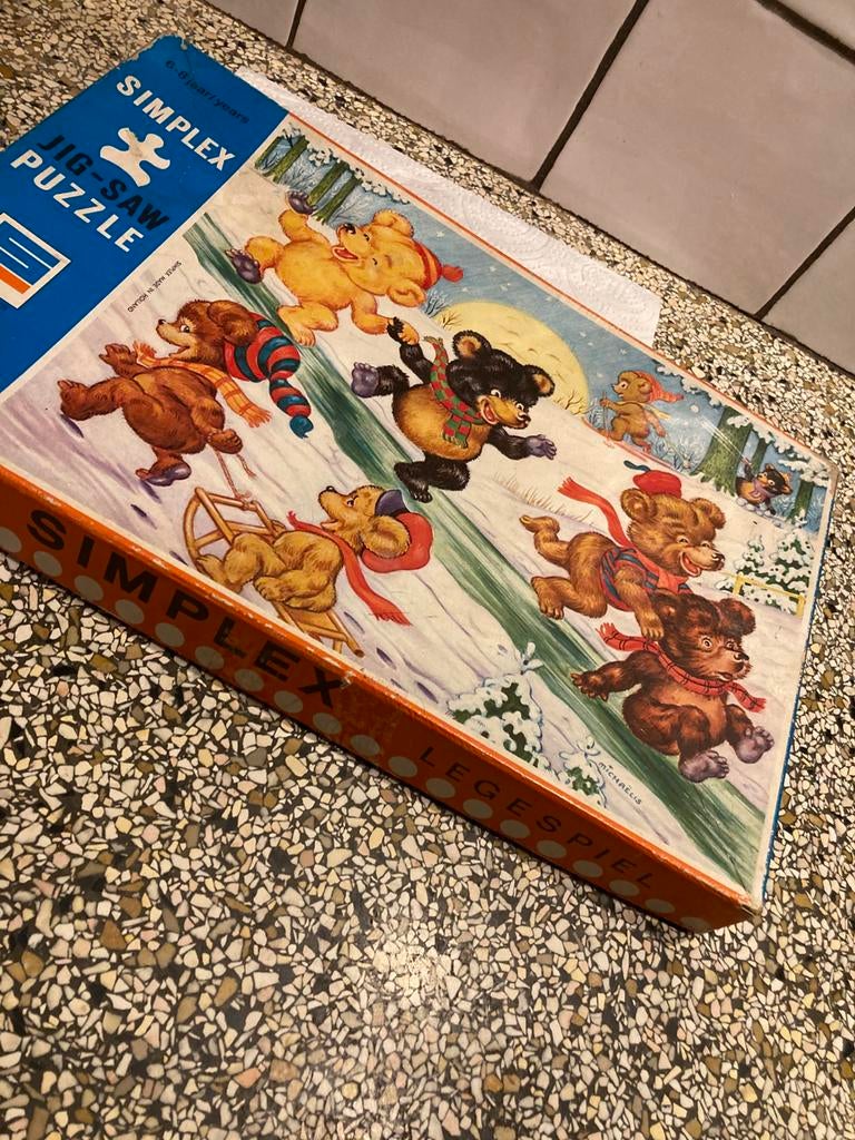 Oude simplex puzzel beren, Antiek en Kunst, Ophalen of Verzenden