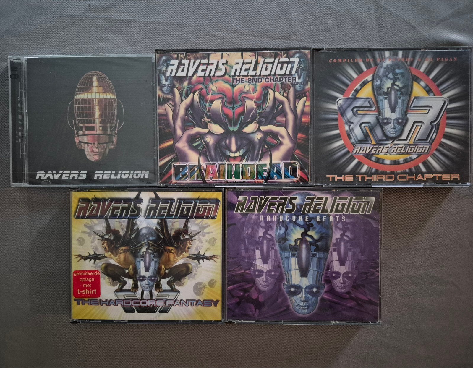 Ravers Religion CD Collectie - 5 Hardcore/Dance Albums, Cd's en Dvd's, Cd's | Dance en House, Ophalen of Verzenden, Gebruikt, Hardcore