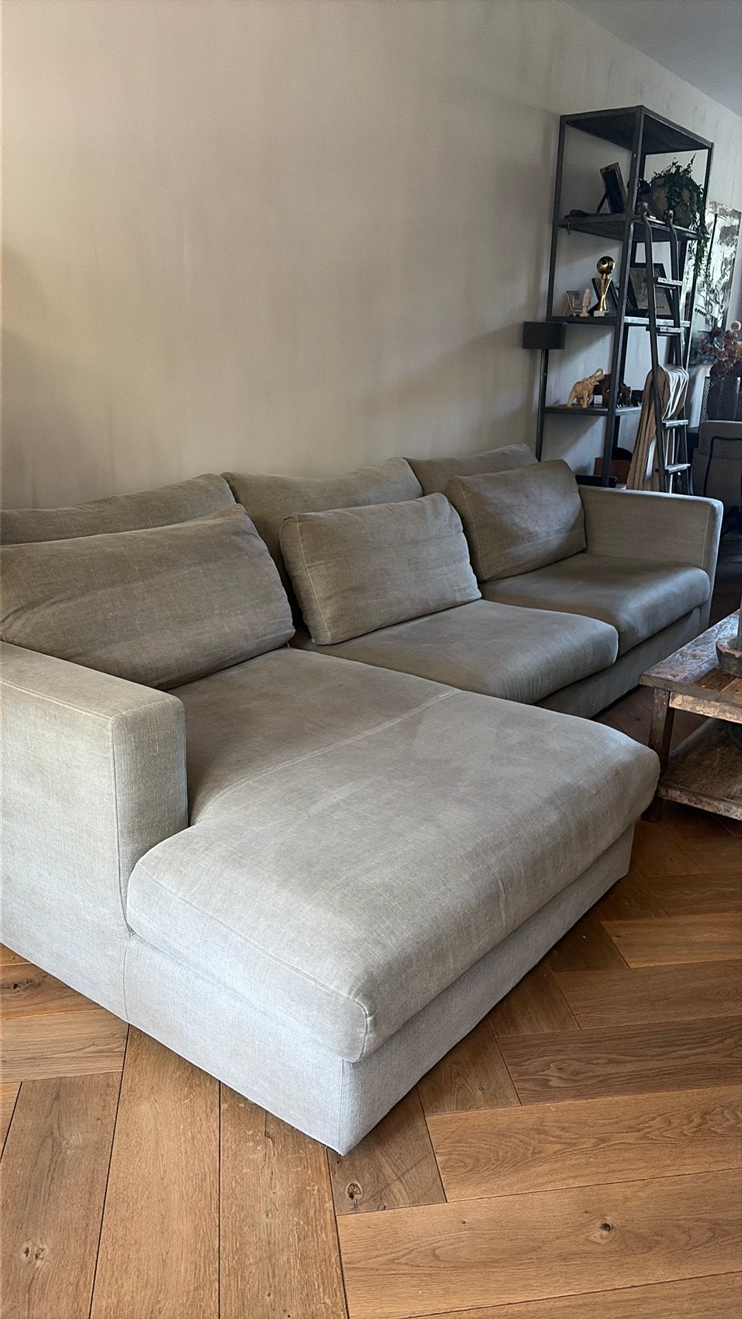 Comfortabele amstel Hoekbank van het grachtenpand, Huis en Inrichting, 250 tot 300 cm, Gebruikt, 125 tot 150 cm, Hoekbank