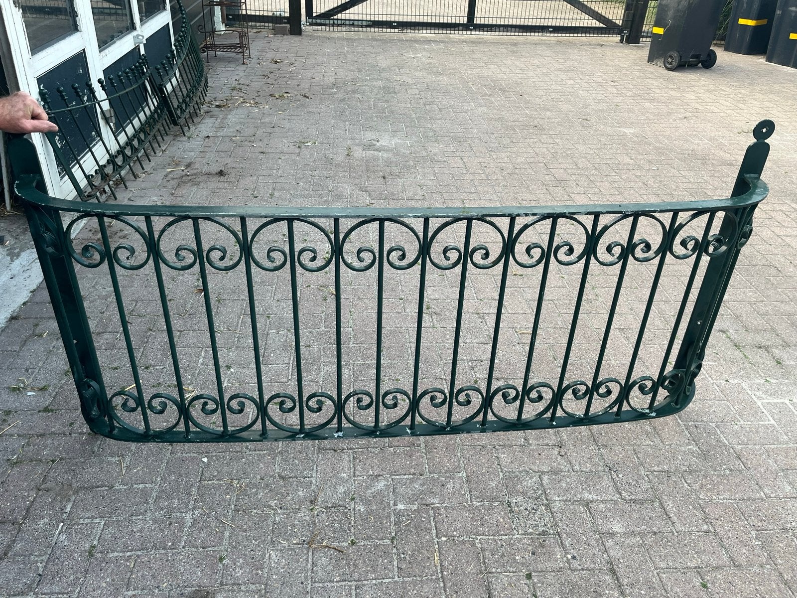 Sierlijk groen ijzeren hekwerk - Gebruikt, Ophalen, Gebruikt, IJzer, Sierhekwerk