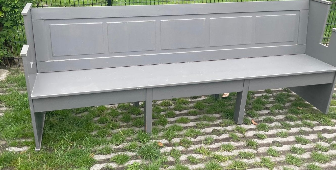Kerkbank bank, Huis en Inrichting, Ophalen, Gebruikt, Minder dan 75 cm, Rechte bank