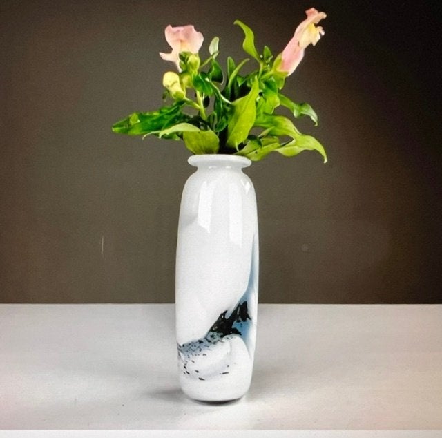 Scandinavische  Holmegaard Atlantis vase – Michael Bang, Ophalen of Verzenden, Blauw