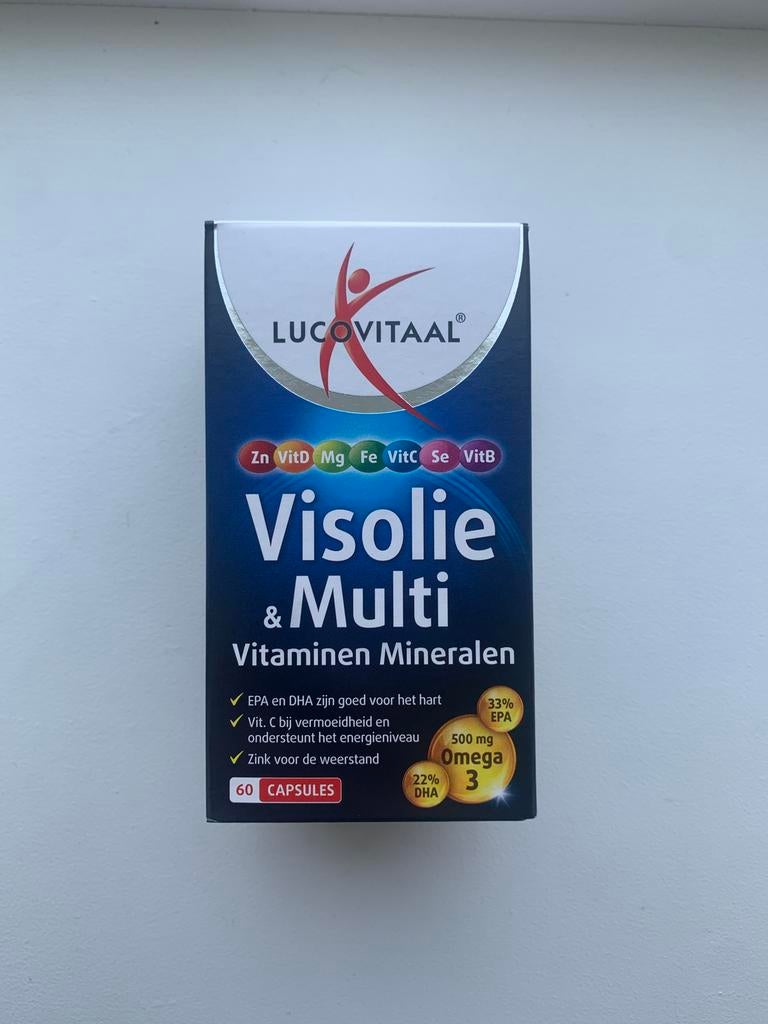 Lucovitaal Visolie & Multi Vitamine Mineralen 60 capsules, Ophalen of Verzenden, Nieuw, Overige typen
