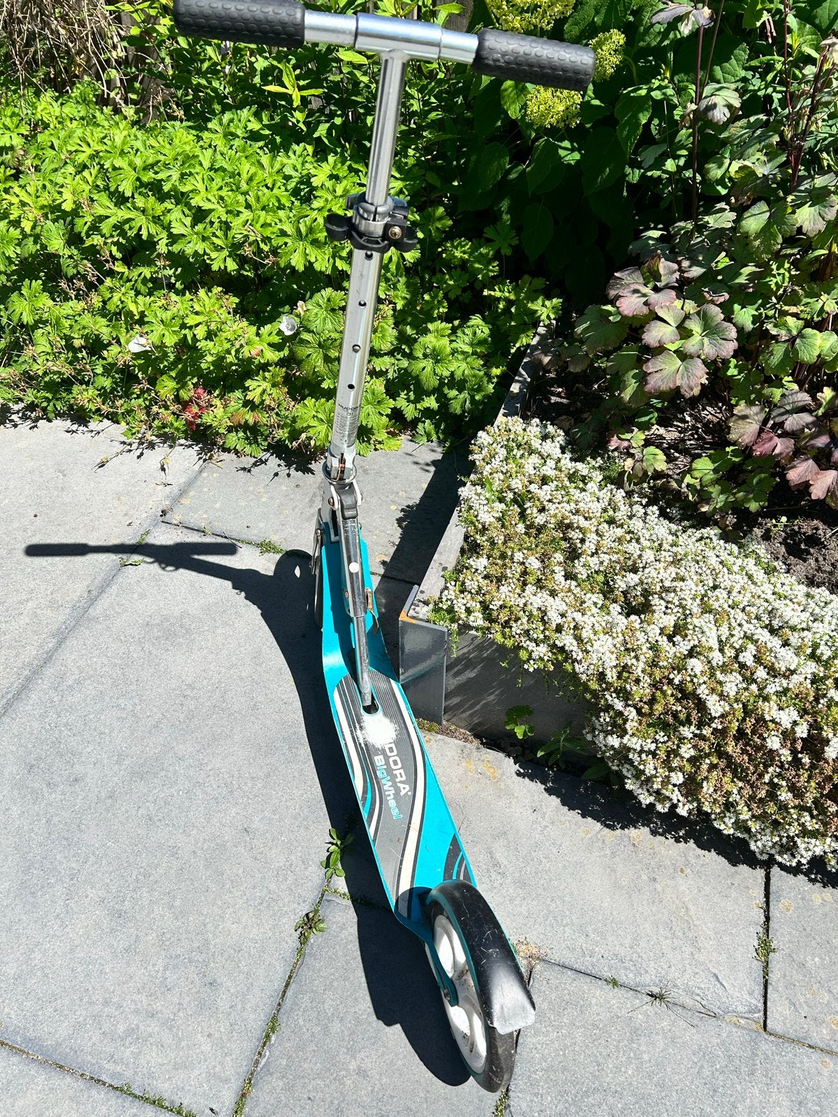 Hudora Big Wheel step - Blauw/Zilver, Fietsen en Brommers, Steps, Ophalen, Gebruikt, Gewone step