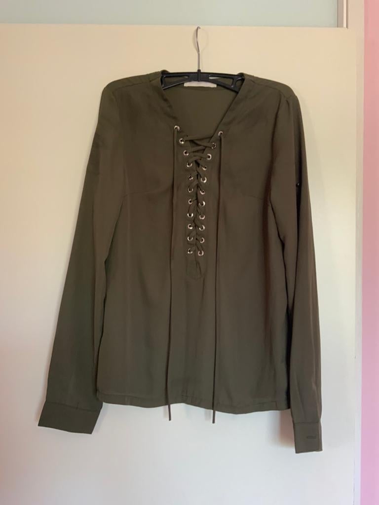 Legergroen blouse mt l 40 van Vera&Lucy, Ophalen of Verzenden, Nieuw, Maat 38/40 (M), Groen