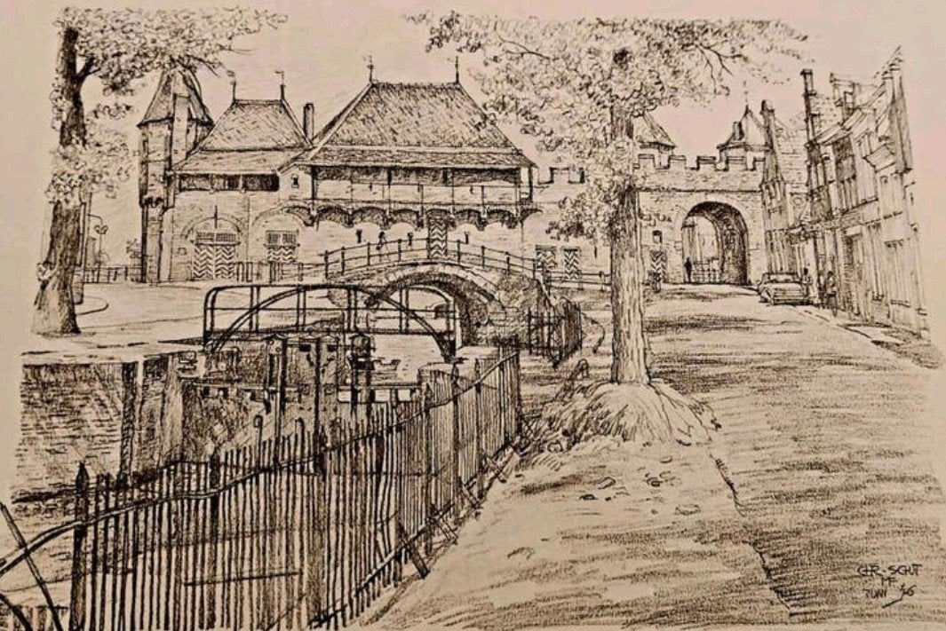 Amersfoort ... de Koppelpoort ..., Antiek en Kunst, Ophalen of Verzenden