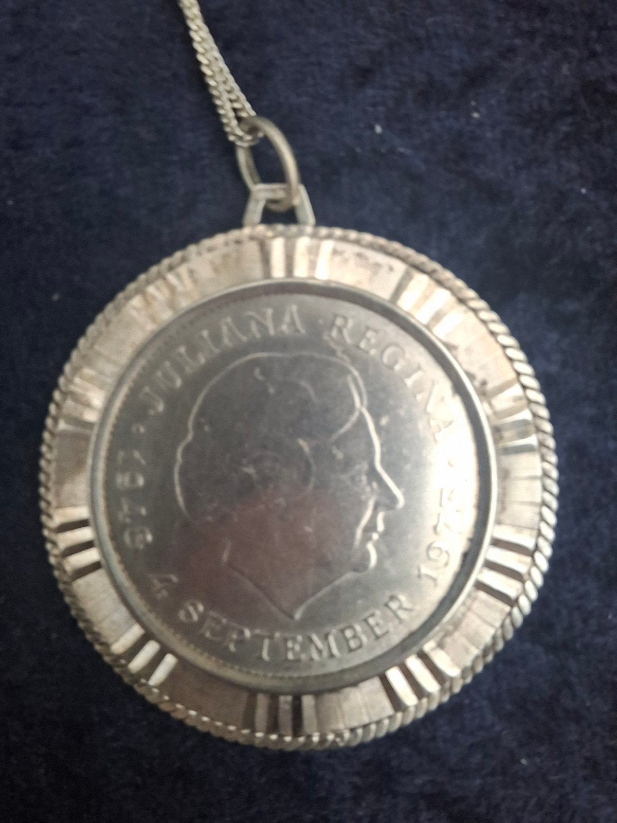 zilveren tientje in montuur, Postzegels en Munten, Ophalen, Koningin Juliana, 10 gulden, Zilver