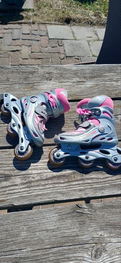 Verstelbare Skeelers Maat 31-34 - Roze/Grijs, Overige merken, Kinderen, Ophalen of Verzenden, Inline skates 4 wielen