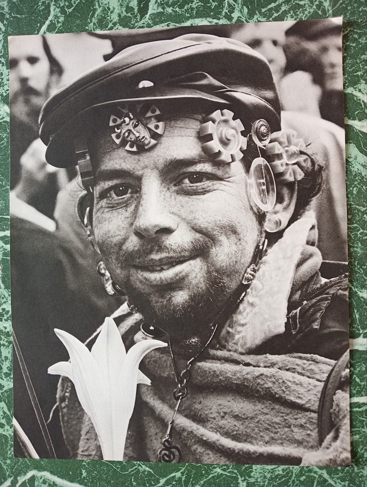 Fotogravure Flower Power jaren 60, Verzamelen, Ophalen of Verzenden, 1960 tot 1980