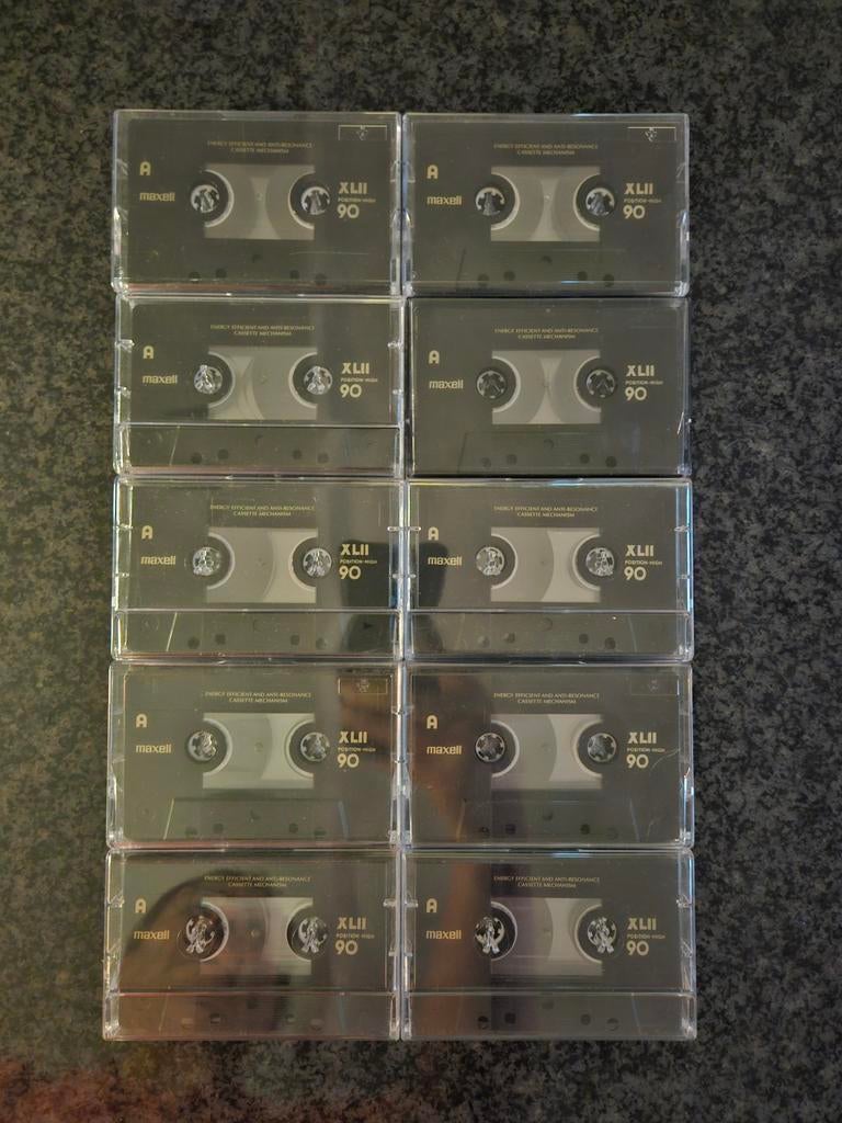 10 Maxell XLII 90 minuten cassettebandjes, Cd's en Dvd's, Cassettebandjes, Ophalen of Verzenden